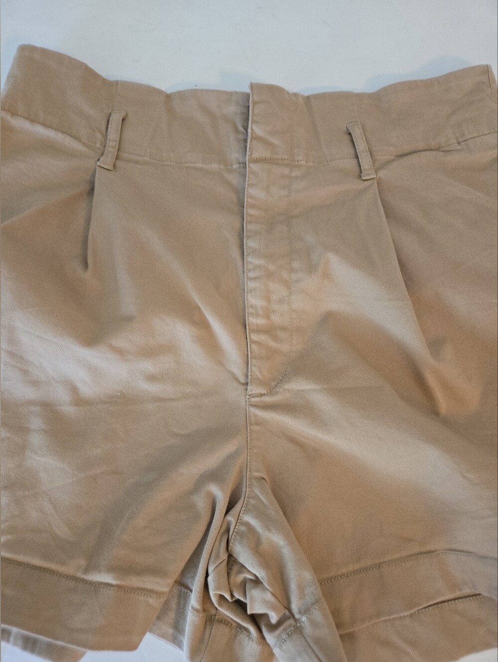 Lauren Ralph Lauren Classic High-Waist Khaki Tan Women’s Shorts Size 12 - Picture 2 of 10